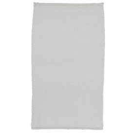 Covor de cârpe 126x73 alb covor de cârpe din bumbac