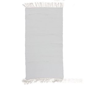 Covor de cârpe 135x71 alb covor de cârpe din bumbac