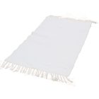 Covor de cârpe 135x71 alb covor de cârpe din bumbac