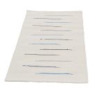 Covor de cârpe 70x129 alb covor de cârpe din bumbac