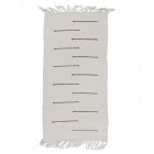 Covor de cârpe 60x124 alb covor de cârpe din bumbac