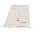 Covor de cârpe 60x124 alb covor de cârpe din bumbac