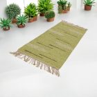 Covor cârpă 80x270 covor traversă din bumbac verde