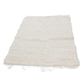  Covor pufos bej 122x162 covor de cârpă moale din fibre lungi