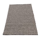 Covor gri din lână Rustic 72x143 covor țesut groasă