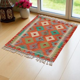 Covor kilim Chobi 67x87 kilim din lână țesut manual