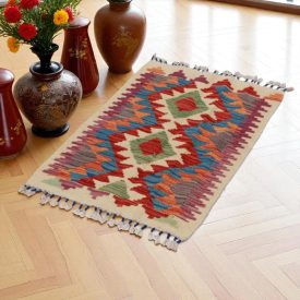 Covor kilim Chobi 58x89 kilim din lână țesut manual