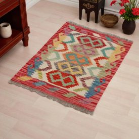 Covor kilim Chobi 60x85 kilim din lână țesut manual