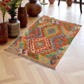   Covor kilim Chobi 66x95 afgane kilim din lână țesut manual 