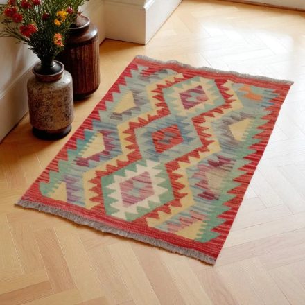 Covor kilim Chobi 64x90 afgane kilim din lână țesut manual 