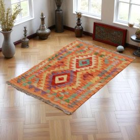   Covor kilim Chobi 67x94 afgane kilim din lână țesut manual 