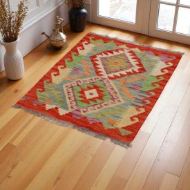   Covor kilim Chobi 66x84 afgane kilim din lână țesut manual 