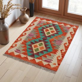   Covor kilim Chobi 81x61 afgane kilim din lână țesut manual 