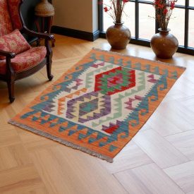   Covor kilim Chobi 95x67 afgane kilim din lână țesut manual 