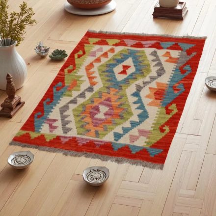 Covor kilim Chobi 67x96 afgane kilim din lână țesut manual 