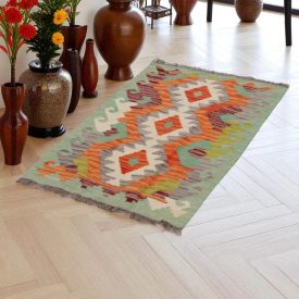   Covor kilim Chobi 99x62 afgane kilim din lână țesut manual 