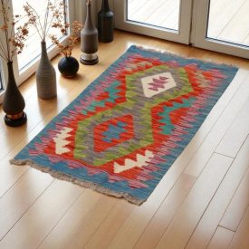   Covor kilim Chobi 98x57 afgane kilim din lână țesut manual 
