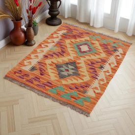   Covor kilim Chobi 68x86 afgane kilim din lână țesut manual 