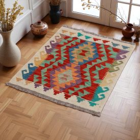   Covor kilim Chobi 66x82 afgane kilim din lână țesut manual 