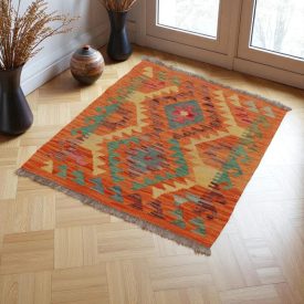   Covor kilim Chobi 72x87 afgane kilim din lână țesut manual 