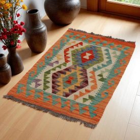   Covor kilim Chobi 65x97 afgane kilim din lână țesut manual 