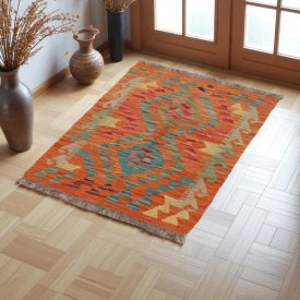 Covor kilim Chobi 62x86 kilim din lână țesut manual