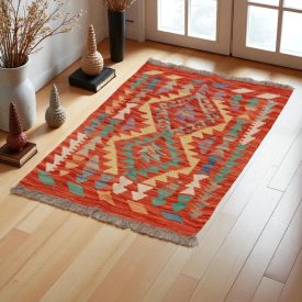 Covor kilim Chobi 61x88 kilim din lână țesut manual