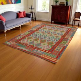 Covor kilim Chobi 183x250 kilim din lână țesut manual