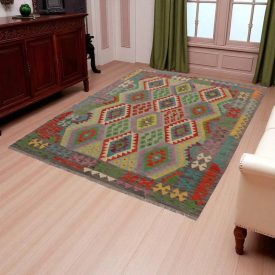 Covor kilim Chobi 174x236 kilim din lână țesut manual