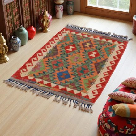 Covor kilim Chobi 96x66 afgane kilim din lână țesut manual 