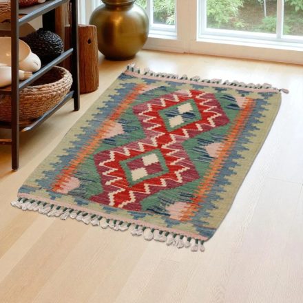 Covor kilim Chobi 90x65 afgane kilim din lână țesut manual 