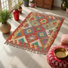 Covor kilim Chobi 65x89 afgane kilim din lână țesut manual 