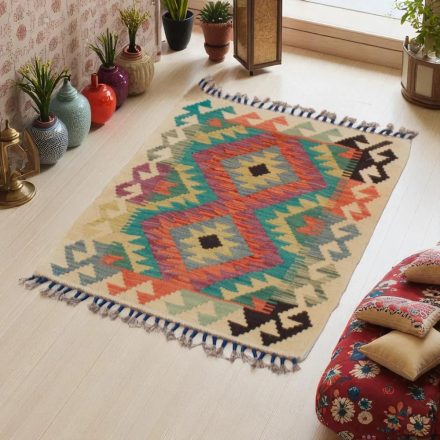 Covor kilim Chobi 63x84 afgane kilim din lână țesut manual 