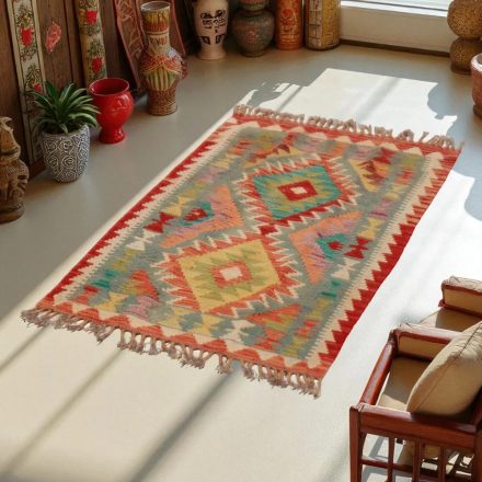 Covor kilim Chobi 90x123 afgane kilim din lână țesut manual 