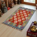Covor kilim Chobi 90x56 afgane kilim din lână țesut manual 