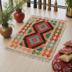   Covor kilim Chobi 64x91 afgane kilim din lână țesut manual 