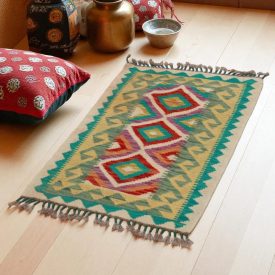   Covor kilim Chobi 95x59 afgane kilim din lână țesut manual 
