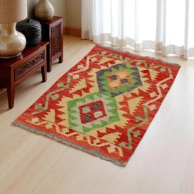   Covor kilim Chobi 64x92 afgane kilim din lână țesut manual 