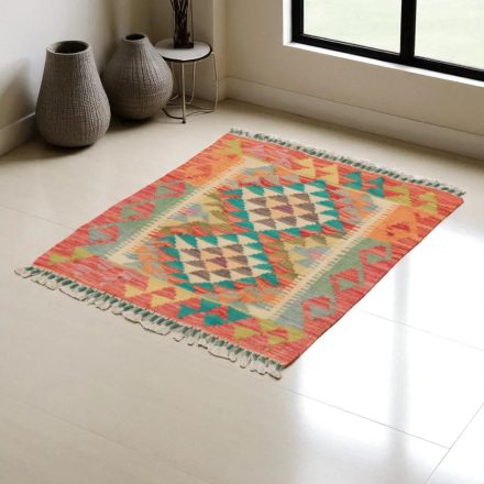 Covor kilim Chobi 74x64 afgane kilim din lână țesut manual 