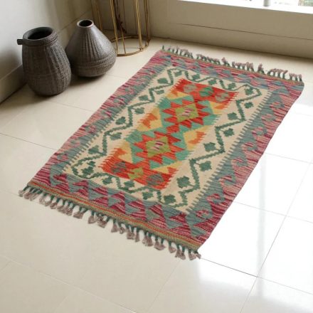 Covor kilim Chobi 62x96 afgane kilim din lână țesut manual 