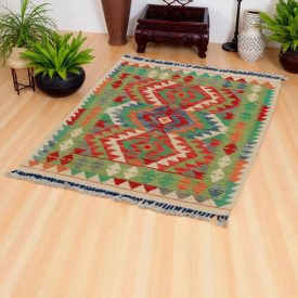   Covor Kilim țesut manual Chobi 119x86 kilim tradițional din lână
