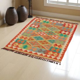 Covor Kilim afgan 120x88 kilim tradițional din lână