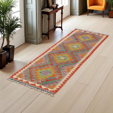 Covor kilim Chobi 67x200 kilim din lână țesut manual