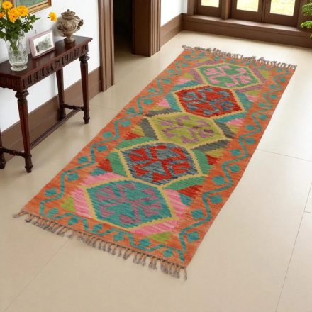 Covor kilim Chobi 66x178 kilim din lână țesut manual
