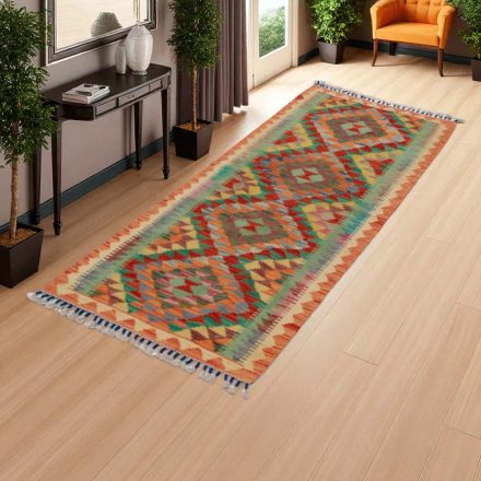 Covor kilim Chobi 64x189 kilim din lână țesut manual