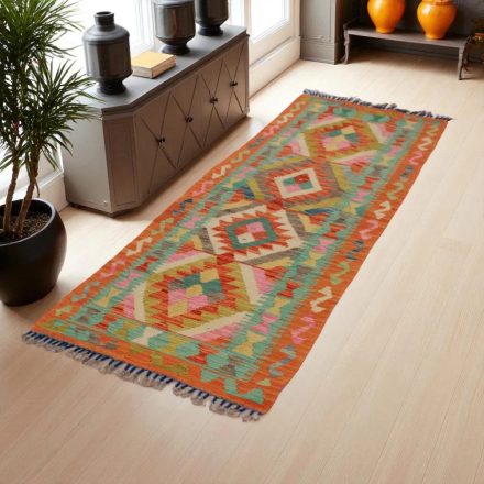 Covor kilim Chobi 76x206 kilim din lână țesut manual