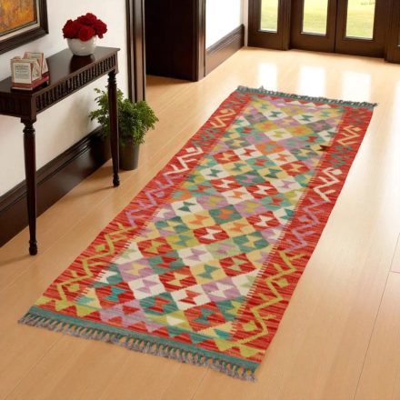 Covor kilim Chobi 71x198 kilim din lână țesut manual