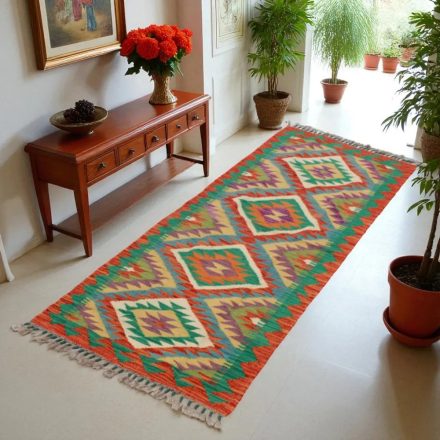 Covor kilim Chobi 63x192 kilim din lână țesut manual