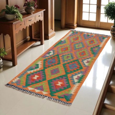 Covor kilim Chobi 77x198 kilim din lână țesut manual