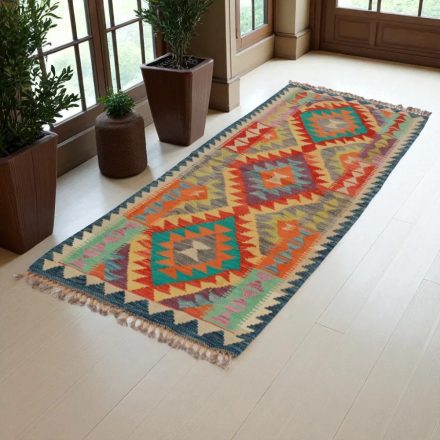 Covor kilim Chobi 74x205 kilim din lână țesut manual